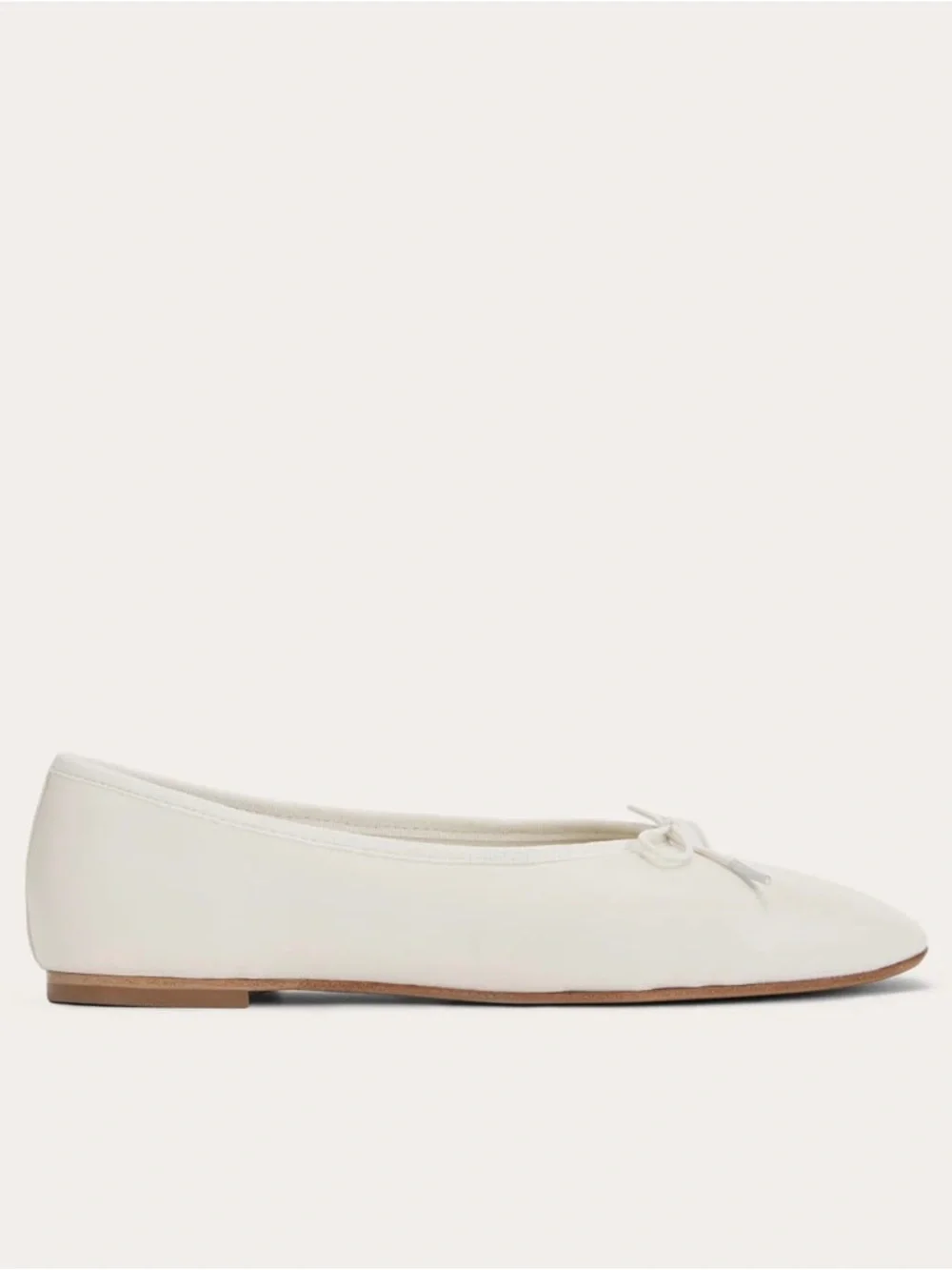 Everlane Day Ballet Flat Canvas Cream White Size 9.5 Square Toe Minimal Chic - Picture 4 of 9